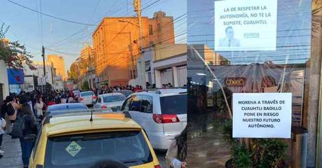 Estudiantes de la UASLP toman facultad en protesta por supuesta intromisión política