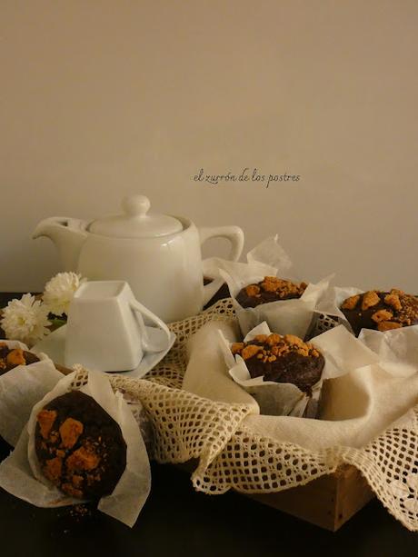 Muffins de Cacao y Galletas Digestive