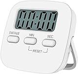 CREADY® Temporizador de Cocina con Pantalla LCD Grande, Temporizador de Cocina Digital con Alarma Fuerte (Blanco)