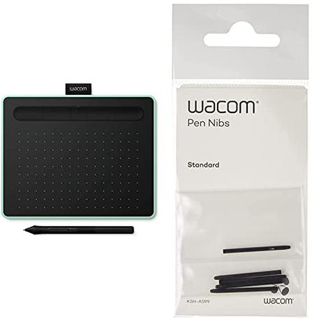 Wacom Intuos S - Tableta Gráfica Bluetooth para Pintar, Dibujar y editar Photos con 2 softwares creativos incluidos para descargar + ACK-20001 - Punta de bolígrafo Digital