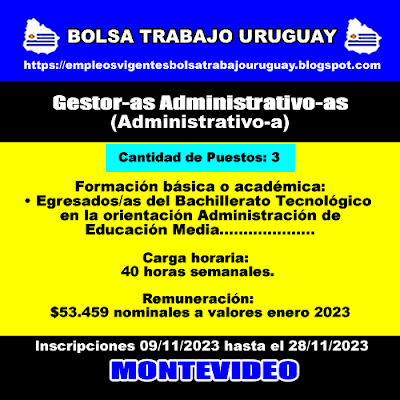 Gestor-as Administrativo-as (Administrativo-a)