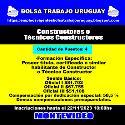 Constructores o Técnicos Constructores