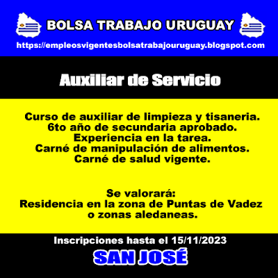 Auxiliar de Servicio Auxiliar de Servicio