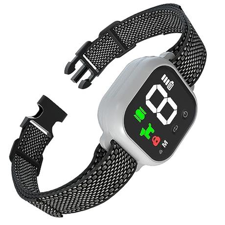 Collar Antiladridos Perros,Collar Automatico Antiladridos con 3 Modos de Sonido/Vibración/Eficiente,Recargable con 8 Niveles de Sensibilidad,Resistencia al Agua para Perros Grandes y Pequeños