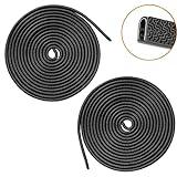 GALDOEP 2x5m Protector Borde Automóvil Tira,U Protector Puerta Coche,Protector Puerta Coche,sin Necesidad de Pegar, Acero de Resorte Incorporado, se Adapta a la mayoría de los Coches (Negro)