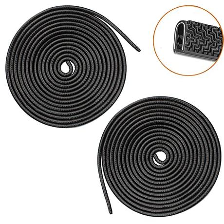 GALDOEP 2x5m Protector Borde Automóvil Tira,U Protector Puerta Coche,Protector Puerta Coche,sin Necesidad de Pegar, Acero de Resorte Incorporado, se Adapta a la mayoría de los Coches (Negro)