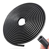 SYOAUTO 4M Protectores de Borde de Puerta de Coche Sin Pegamento, Ajuste Universal Goma en Forma de U Negro