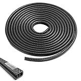 Yrlehoo 5 Metros Protector de Puerta de Coche Sin Pegamento, Sello de Protección de Goma de Caucho, Borde Anti Choques (Negro)