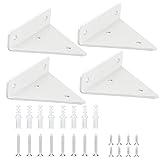 4 Piezas Soportes de Estante Flotante, Escuadras para Estanterias de Pared Triangulares Invisibles, Soporte Estanteria Pared para Estante, Estantería(80 * 100)