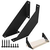 Chas Bete Escuadras para Estanterias Negro, Escuadras Metalicas de Alta Resistencia, Soporte Estanteria Retro de Bricolaje - 20cm 2 Piezas