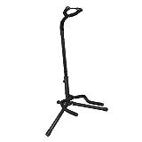 Amazon Basics Soporte para guitarra ajustable, plegable, para acústica y eléctrica, bajo y banyo, Negro