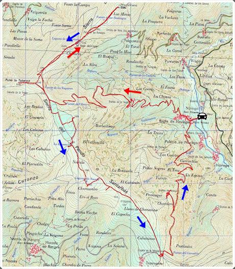 Regla de Naviego-Brañas de Regla-El Cuervu-La Madalena-Brañas de Palacio