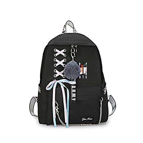 Unisex BTS Backpack Mochila Bangtan Bolsas de Escuela Impresas para niños Niñas Korean Combination BTS Camping Hiking Mochila BTS computadora portátil