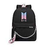 NA BTS Volume USB Mochila BTS Bangtan Niños configuración lateral de la mochila interfaz USB y conector para auriculares de carga deporte viaje para estudiantes senderismo mochila mochila escolar