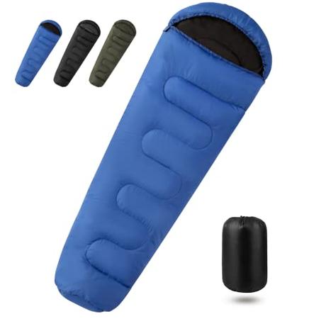 Saco de Dormir Verano para Adultos | Saco de Dormir 3 Estaciones 1200g | Saco de Dormir Impermeable, Tamaño Paquete Pequeño | Saco de Dormir Momia para Camping, Senderismo, Interior, Picnic