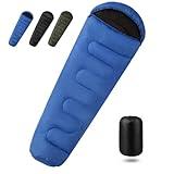 Saco de Dormir Verano para Adultos | Saco de Dormir 3 Estaciones 1200g | Saco de Dormir Impermeable, Tamaño Paquete Pequeño | Saco de Dormir Momia para Camping, Senderismo, Interior, Picnic