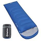 KingCamp Serie Oasis Saco de Dormir con cabecero para Adultos, Ligero, para 3 Estaciones del año, 220 x 75 cm, Azul