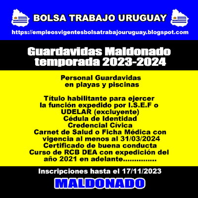 Guardavidas Maldonado temporada 2023-2024