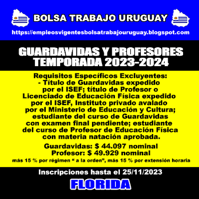 GUARDAVIDAS Y PROFESORES TEMPORADA 2023-2024