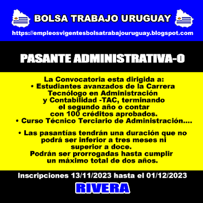 PASANTE ADMINISTRATIVA-O