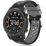 YASPARK Pulsera para Amazfit GTR, 22 mm, correa de repuesto de silicona Fitness pulsera para Amazfit GTR 47m, Amazfit GTR 2 GTR 2e GTR 3 Amazfit GTR 4, Amazfit Pace, Amazfit Stratos 2 2S Stratos 3