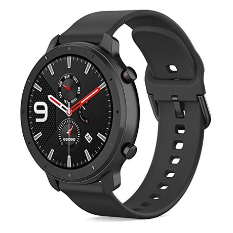 Yisica Correa para Huami Amazfit GTR 2 / GTR 47mm / GTR 3, 22mm Pulsera de Repuesto de Silicona Correa para Amazfit Stratos/Huawei GT 2 46mm, Negro