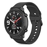 Yisica Correa para Huami Amazfit GTR 2 / GTR 47mm / GTR 3, 22mm Pulsera de Repuesto de Silicona Correa para Amazfit Stratos/Huawei GT 2 46mm, Negro