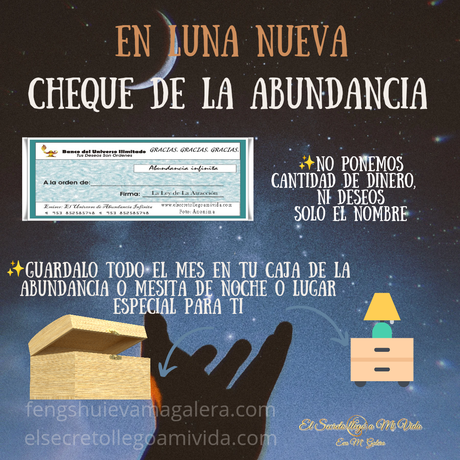 Hoy 13 noviembre cheque de la Abundancia