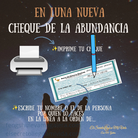 Hoy 13 noviembre cheque de la Abundancia