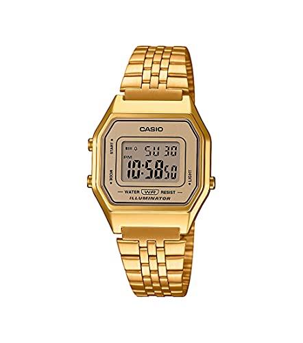 Casio Reloj Mujer de Digital con Correa en Acero Inoxidable LA680WEGA-9ER