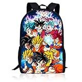 IFHDO Goku Mochilas Infantiles, D-ragon Ball Mochila Kids Escolar Mochila 3D Printed Mochila Animados Temática Mochila Capacidad Mochilas Impermeable Mochila para Niños Cumpleaños Regalo