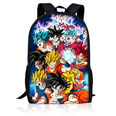 IFHDO Goku Mochilas Infantiles, D-ragon Ball Mochila Kids Escolar Mochila 3D Printed Mochila Animados Temática Mochila Capacidad Mochilas Impermeable Mochila para Niños Cumpleaños Regalo