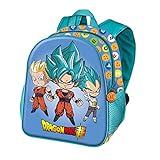 Dragon Ball (Bola de Dragón) Three-Mochila 3D Pequeña, Azul, 26 x 31 cm, Capacidad 8.5 L