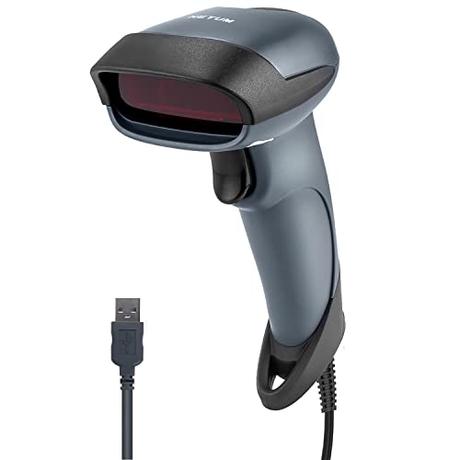 NETUM Handheld Laser Barcode Scanner 1D Lector de Escáner de Código de Barras con Cable USB Aplicaciones en supermercados, farmacias, panaderías, bibliotecas, Tiendas, NT-M1