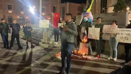 Comunidad LGBTI+ en SLP realiza memorial y exigen justicia por la Muerte de Ociel Baena Saucedo,