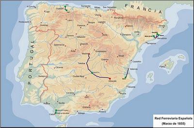 1855 - 2011: evolución de la red ferroviaria española
