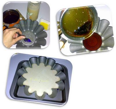 Flan de turrón de cacahuetes