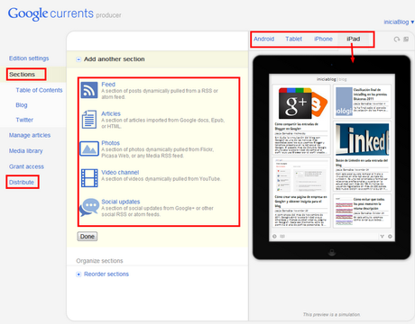 Con Google Currents puedes llevar tu blog hasta iPhone, iPad y Android