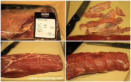 Espaldilla de ternera al horno con miel y mostaza. Asado para nochevieja