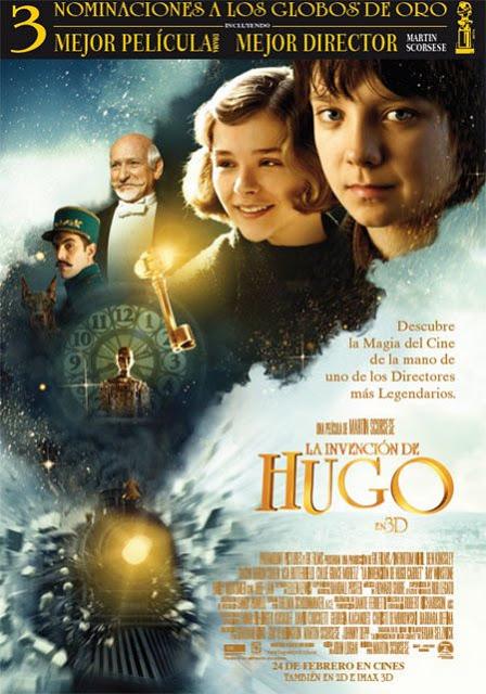 Postercico en español de La Invención de Hugo