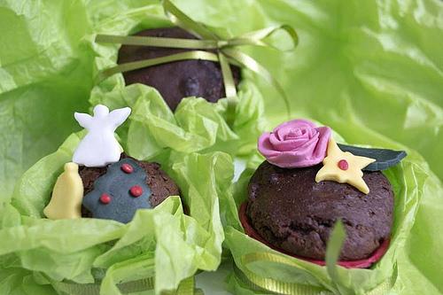 Muffins de chocolate y turrón