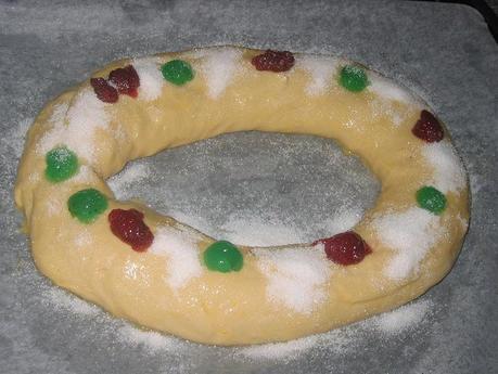 Rosca o roscon de Reyes relleno
