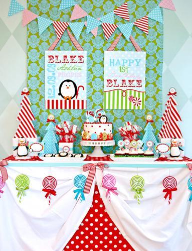 mesa-navidad-freshchickdesigns-etsy Mesa de dulces: Una mesa alegre para una fiesta de Navidad