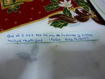 Servilletas con mensaje para recibir el Año Nuevo