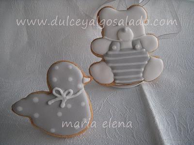 galletas decoradas bebe...gris-blanco II y Sorteo!!!!