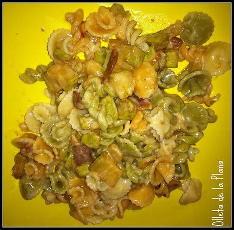 MARGARITAS CON CALABACIN, JAMÓN Y QUESO AZUL