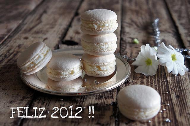 Macarons de vainilla... y Feliz año 2012 !!