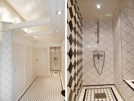 suelos de madera blanca paredes y techos panelados blancos muebles vintage muebles de formas redondeadas fundas de tela de sillas Estilo nórdico romántico estilo femenino decoración femenina decoración estilo nórdico 