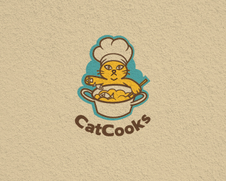 Diseños de logotipos creativos de gatos