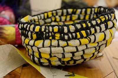 Floreros con tejidos